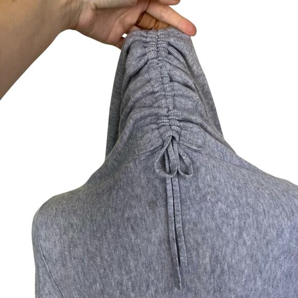 Anthropologie Guinevere Sz S Drapey Open Front Waterfall Cardigan Ruched Cinched - Picture 6 of 16